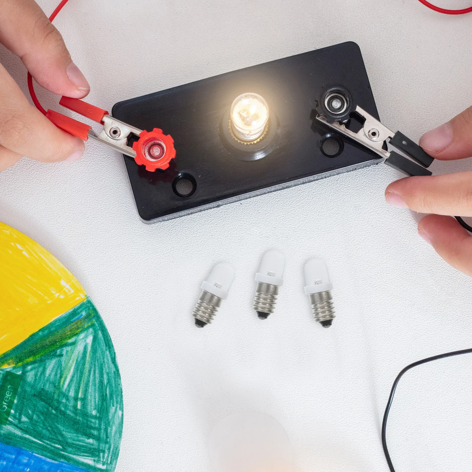 10 قطعة قاعدة برغي صغيرة مصباح ليد لمبات صغيرة غلوب مشرق للحرف اليدوية تجربة طقم الإضاءة استبدال لمبة مصغرة #5