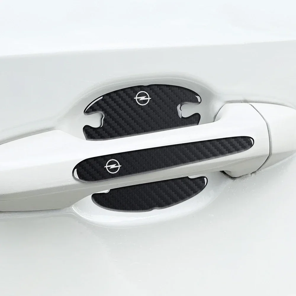 8 шт., защитные наклейки на дверные ручки автомобиля Opel Astra H J G K Insignia Corsa C D Vectra C B Meriva a