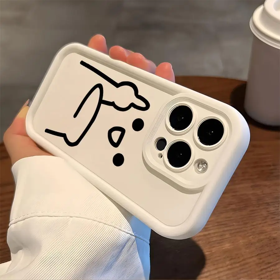 حافظة لهاتف آيفون 17 اير 13 12 11 برو ماكس 15 16 14 بلس 16e XR XS ماكس غطاء ناعم مضحك كارتون ماتشمان