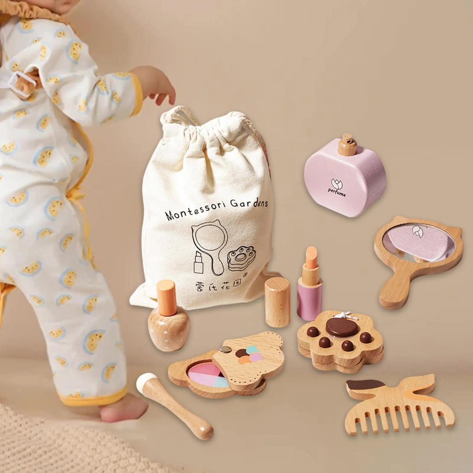 Kids Play Makeup Set Portable Makeup Box Girl Pretend Makeup Set Children