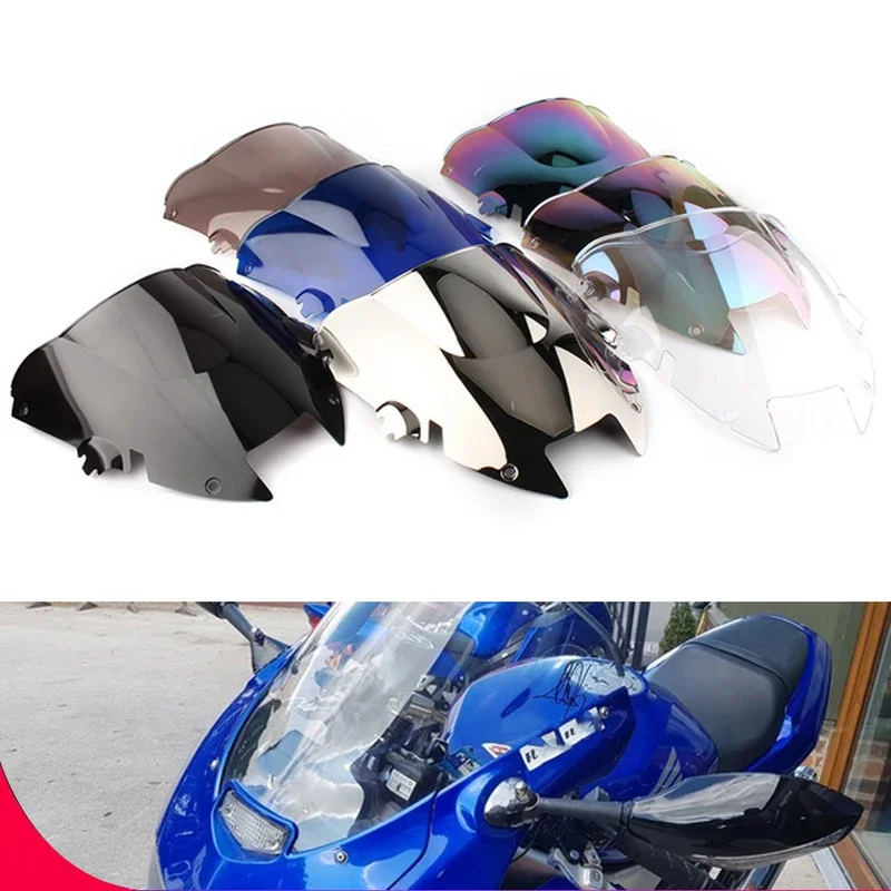 Motorcycle Double Bubble Windshield Deflector Protector Wind Screen For Honda VTR1000F VTR1000 VTR 1000F 1997-2005 2001 2002