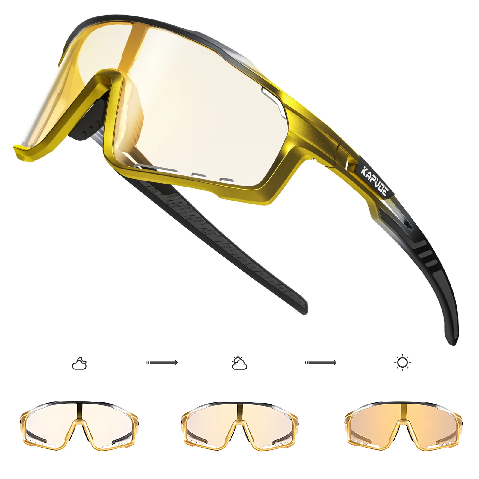 Kapvoe Photochromic MTB Cycling Glasses 4