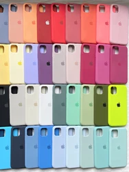 Fundas de silicona originales para iPhone, funda oficial para iPhone 13, 15, 14, 11, 12 Pro Max, 11, 14, 15, 13, 12 Pro, 7, 8, SE, 2020