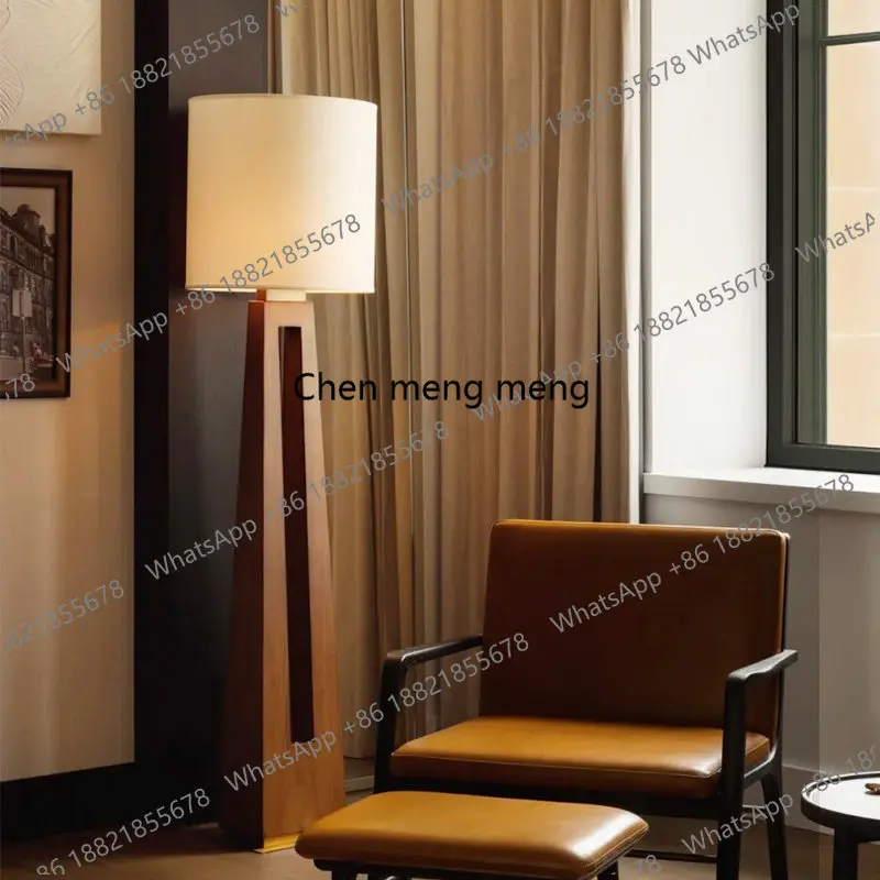 

Напольный светильник F181 для гостиной, спальни, декоративный, атмосферный, из ткани и массива дерева, для чайной комнаты, в стиле дзен, вертикальный.