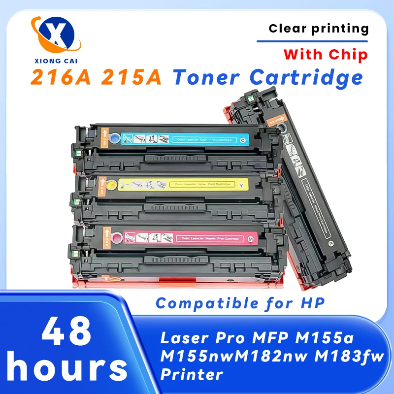 

Совместим с тонер-картриджем HP 215a 216A с чипом (совместим с цветным принтером HP M155a M155nw M182nw M183fw W2310A W2410A)