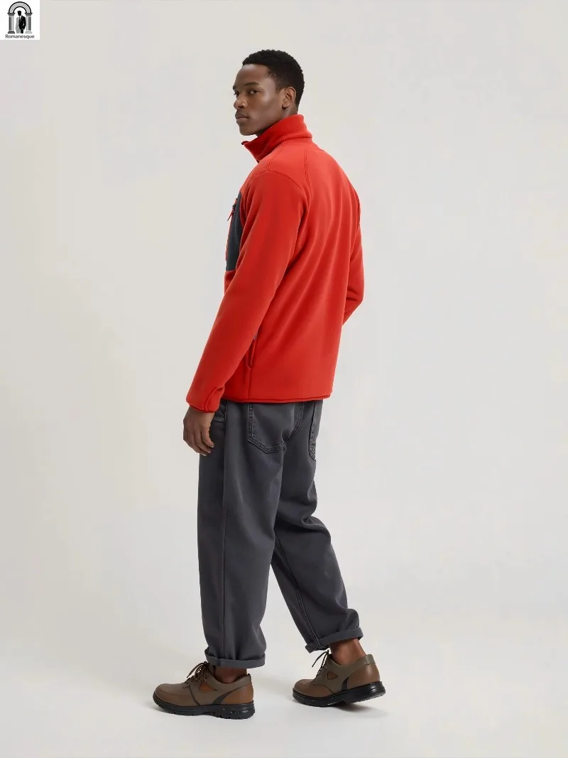 Stand Up Collar Fleece! Unisex Sports Jacket Lightweight Cozy Warm Top Versatile Soft Daily Sports Fall Winter Essential