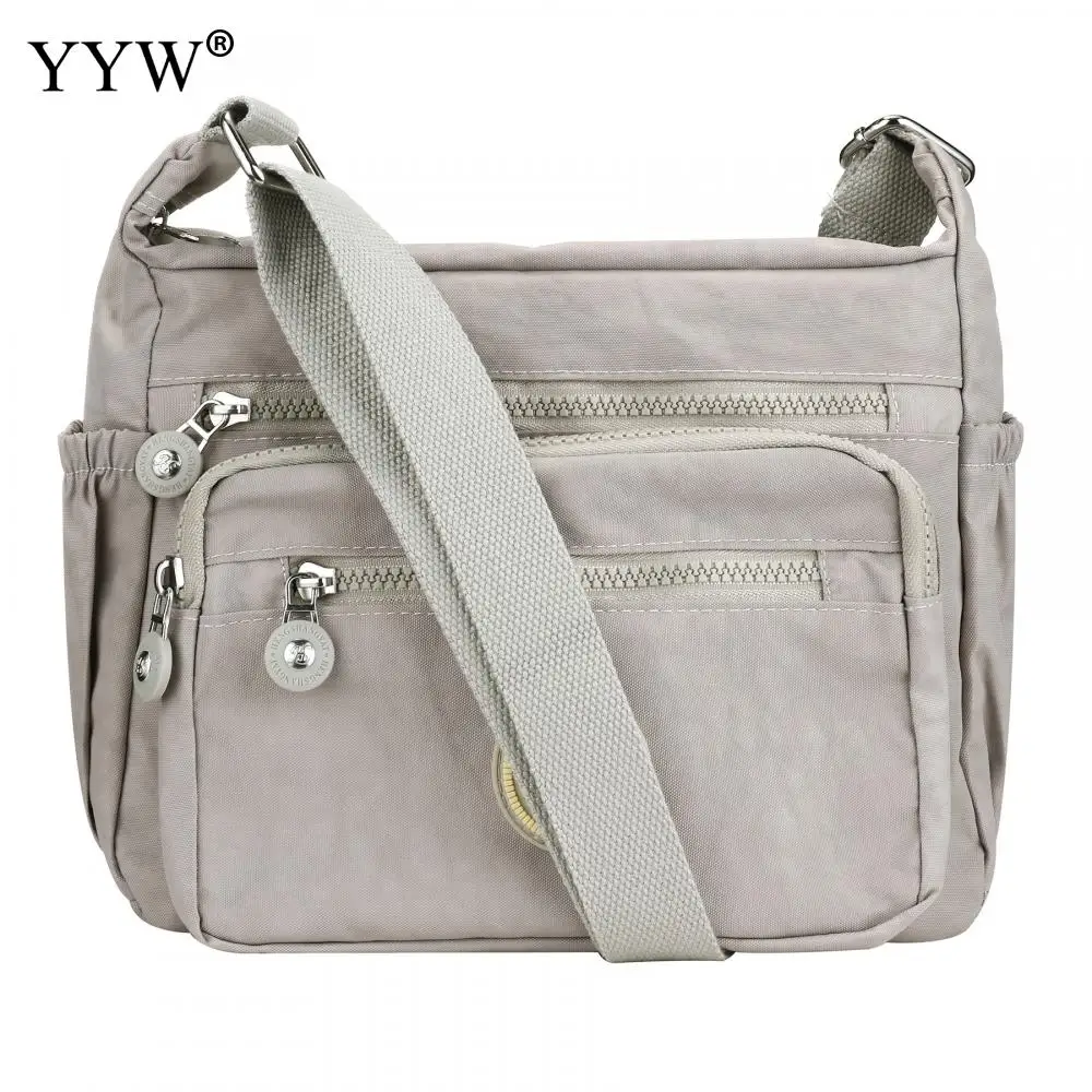 Multi-Pocket Casual Crossbody Bag For Women, Nylon Waterproof Adjustable Strap Travel Messenger Bags Shoulder Bags And Purses