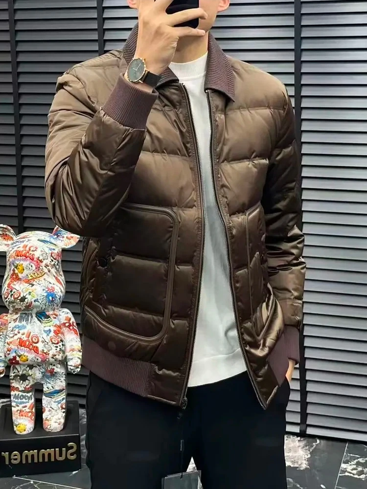 

Faionable Casual Detachable Quilted Jaet Stand Collar High Quali Autumn Winter Men's Outerwear Stand Fit Urban Sle