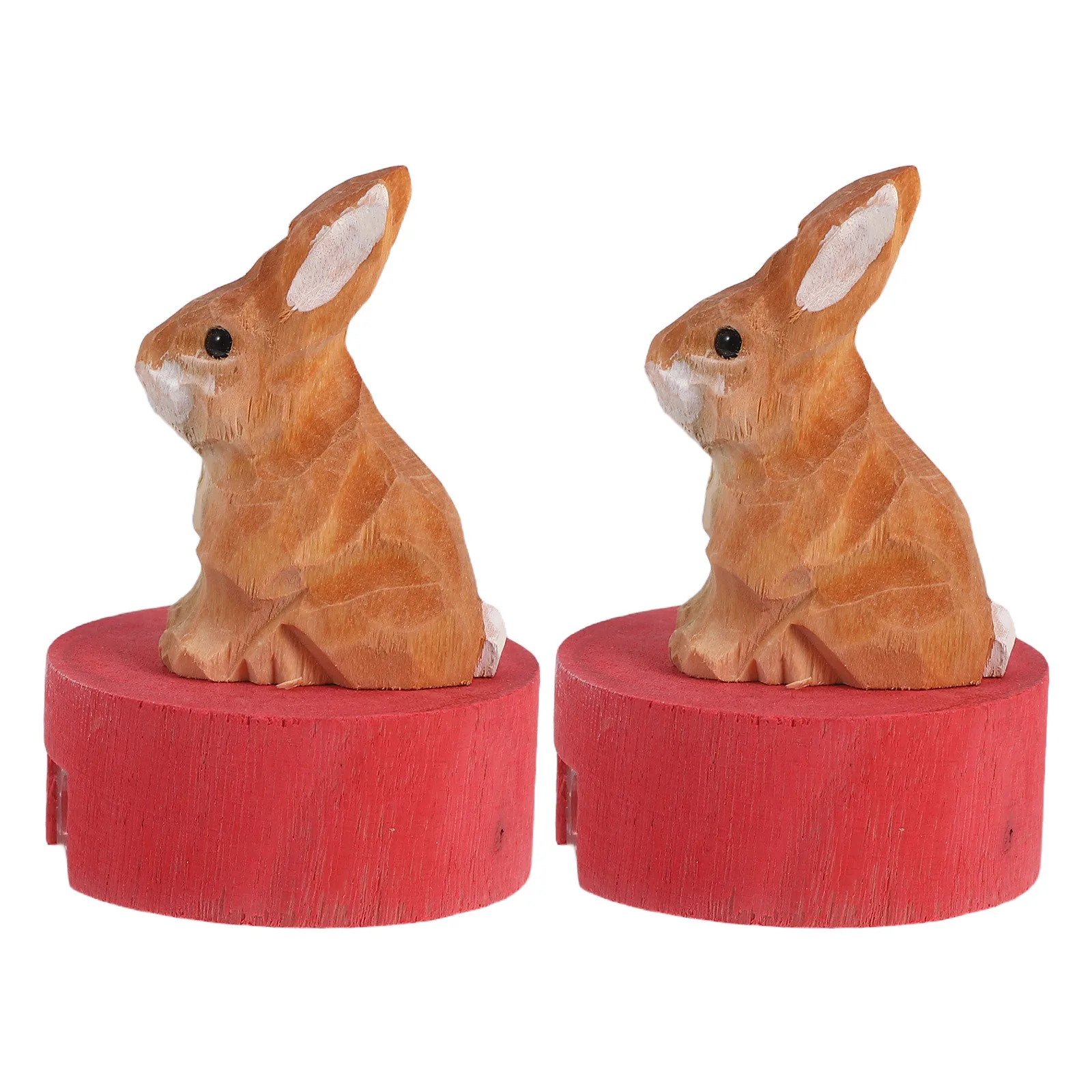 

2Pcs Kawaii Rabbit Pencil Sharpener Wooden Manual Handheld Small Sharpener Portable for Students School Stationery
