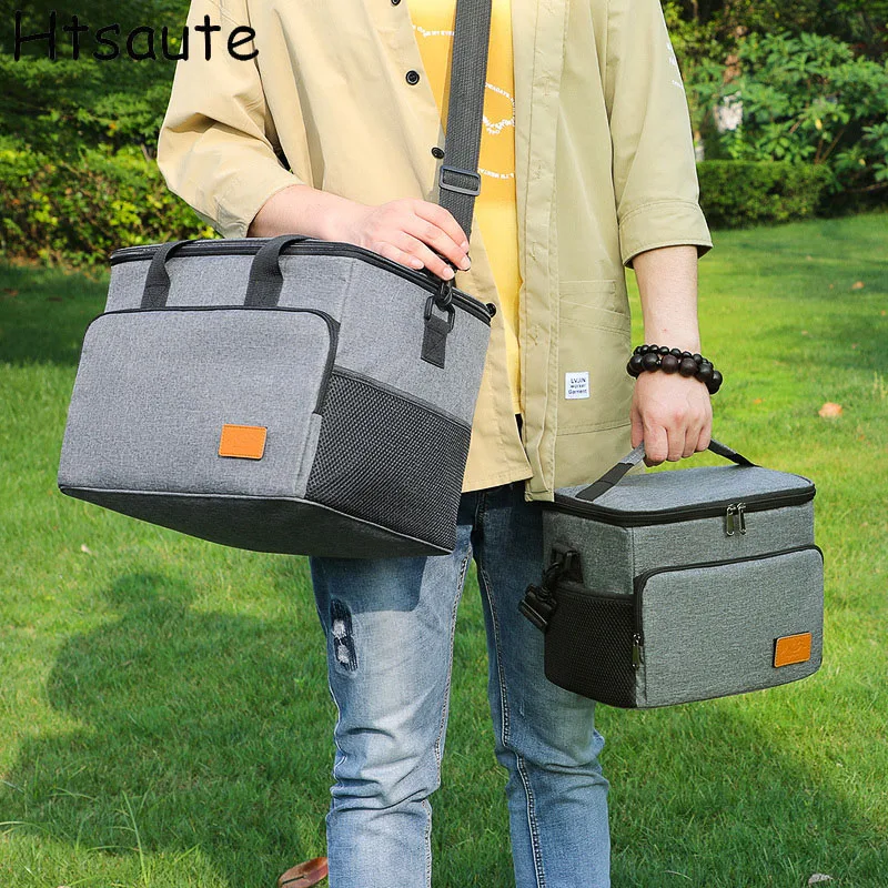 M/L Picnic Box Thickened lunch bags insulated bento bag Oxford heat-pressed leak-proof aluminum foil picnic bags cooler bag