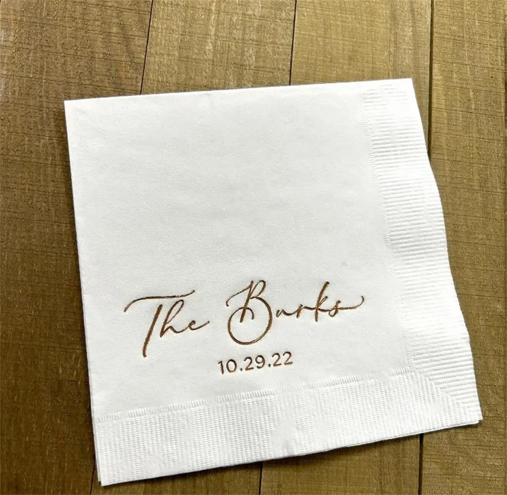 

Personalized Napkins Wedding Napkins Custom Modern Font Monogram Rehearsal Dinner Beverage Cocktail Luncheon Dinner Guest Towels