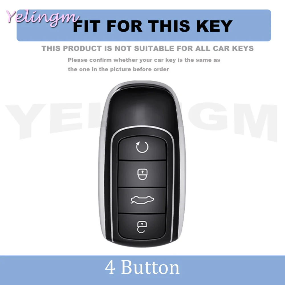 Car Key Case Cover TPU Shell Fob Holder for Chery Tiggo 8 Pro Tiggo 8plus New 5 Plus 7 Pro 4 Tiggo 4 5X 7 Pro 8 Exeed Txl Tx Lx