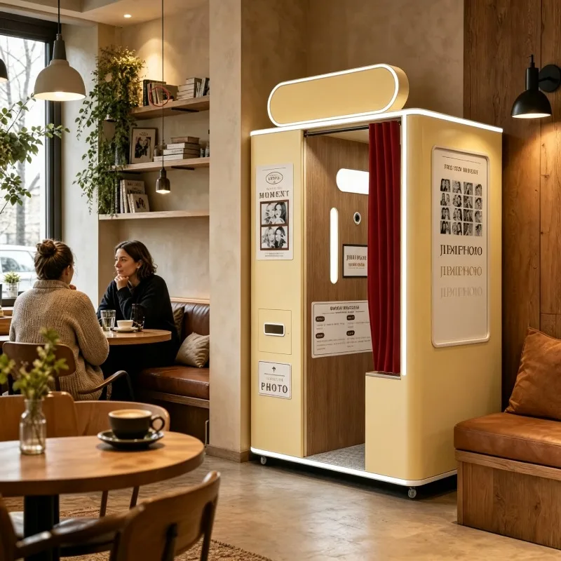 New Trend Photo Booth Instant Printouts Korean Photo Booth Station Commercial Use Self-service Photo Booth  Vending Machine