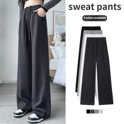 Women Long Pants Casual Wide Leg Elastic Waist Female Straight Trousers  New Spring Summer Sports Pants Loose Style Pants