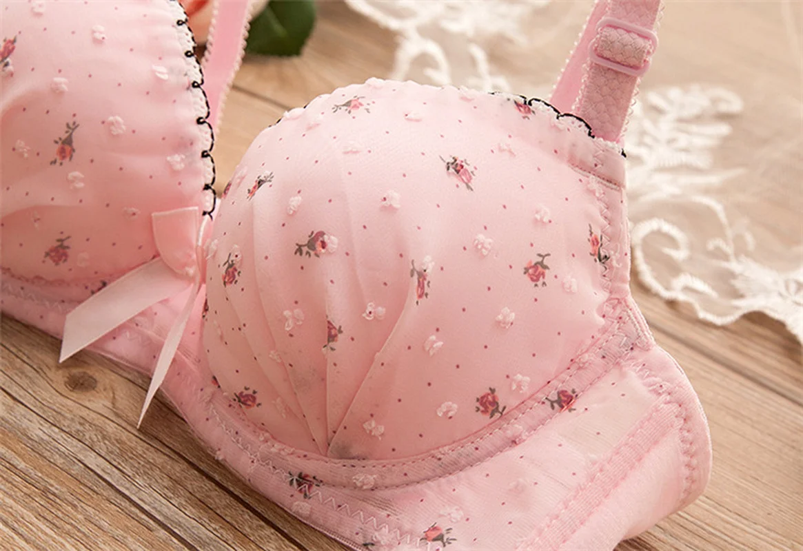 Floral Girls Bras Cotton Lace Student Girls Underwear Teen Underwear Puberty Teenage Girls Clothing 14 16 18 Years