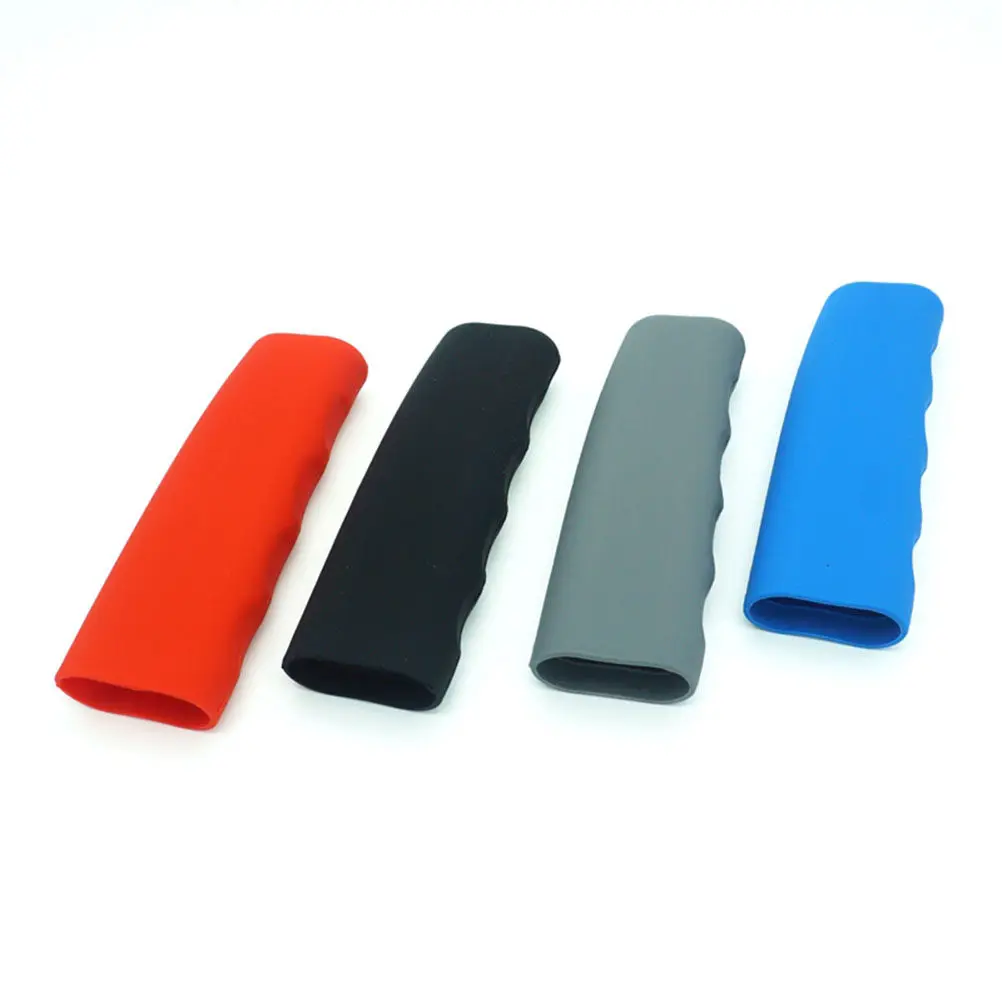 Wave Shaped Black Silicone Handbrake Cover Car Protector Non-Slip Hand Brake Sleeve Handbrake Skin Dust-Proof Easy Installation