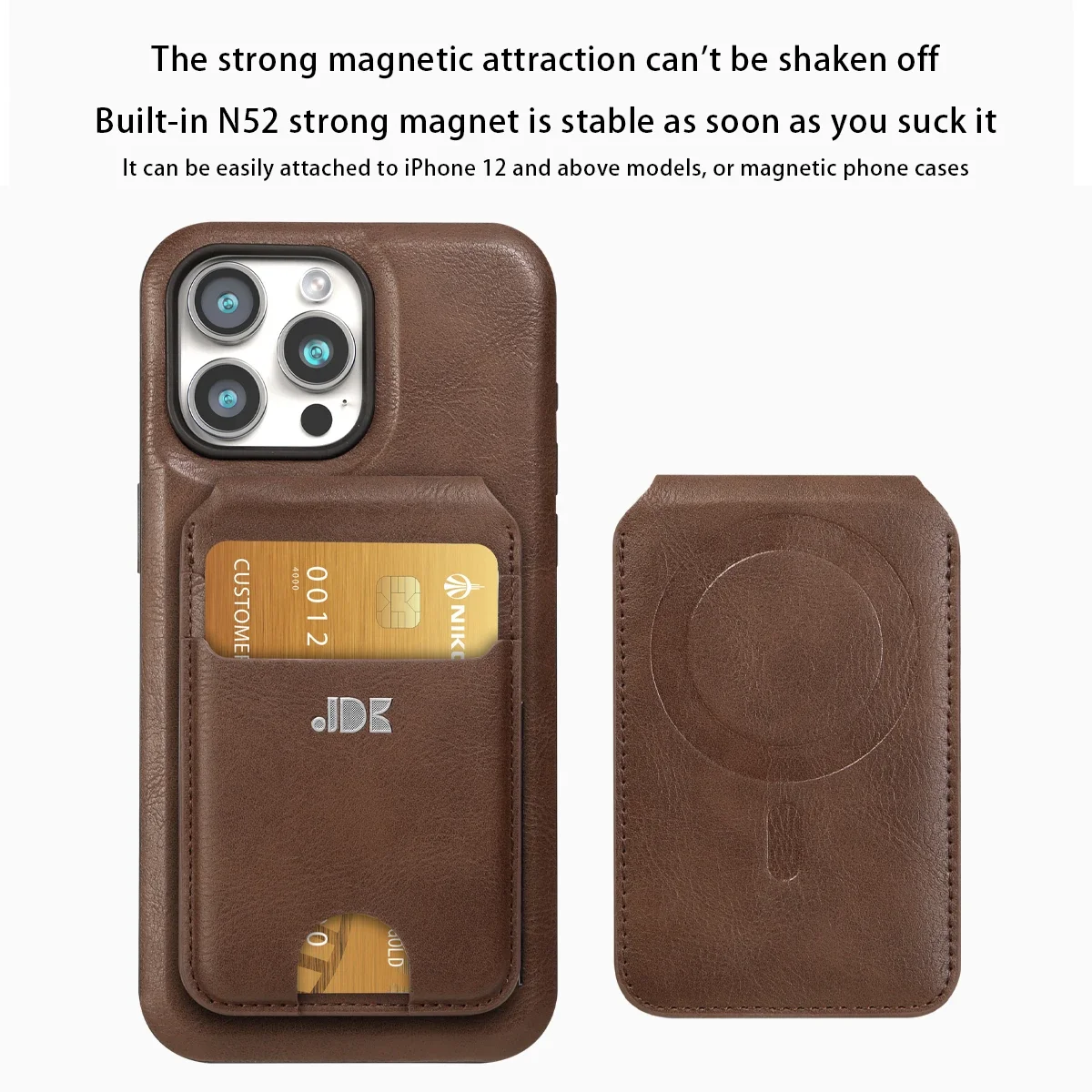 

Detachable Wallet Stand Leather Case For iPhone16 15 14 13 12 11Pro Max 16 15 14Plus Strong Magnetic Card Bag Bracket PhoneCover