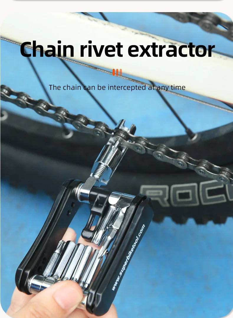 Super B 18 in 1 Mini Fahrrad Multi tool Fahrrad Reparatur Multifunktion werkzeuge 1/2/2/3/4/5/6/8mm Inbus schlüssel Ketten werkzeug langlebig – Detail 8