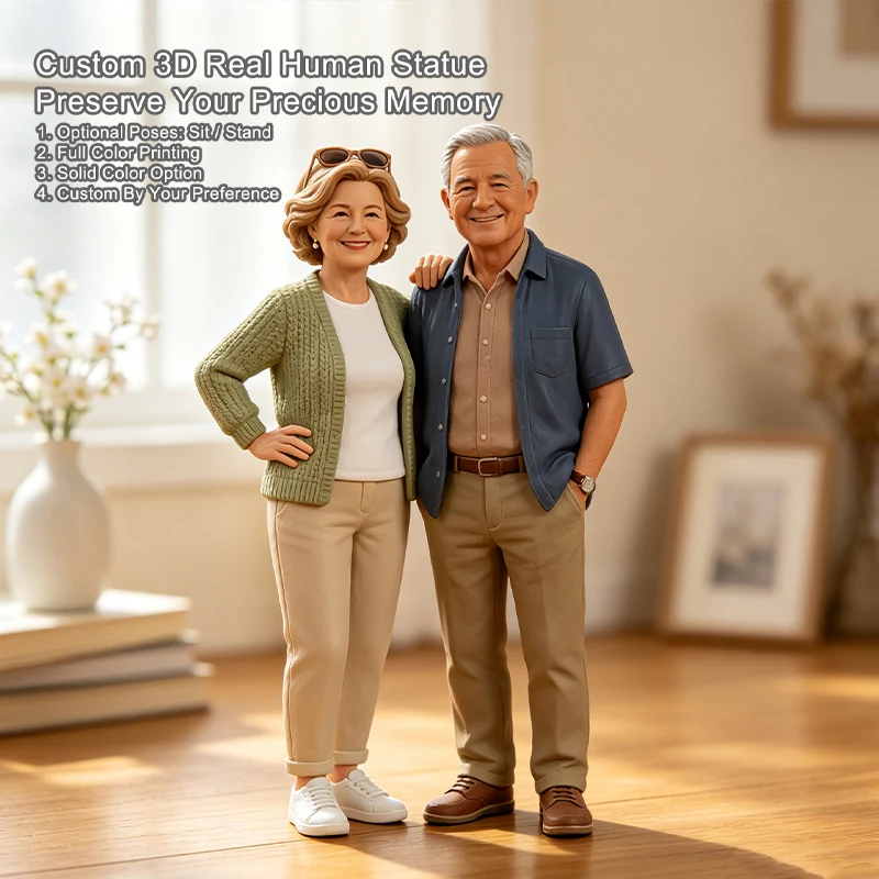 Custom 3D Printed Figurine from Photo, Personalized Cycling Portrait Bobblehead, Customized 3D Human Statue Keepsake Gift for Me