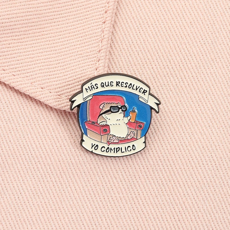 Unmotivated Hamster Enamel Pin Fun Attitude Cute Pet Brooch Lapel Backpack Badge Jewelry Accessories Gift for Friends