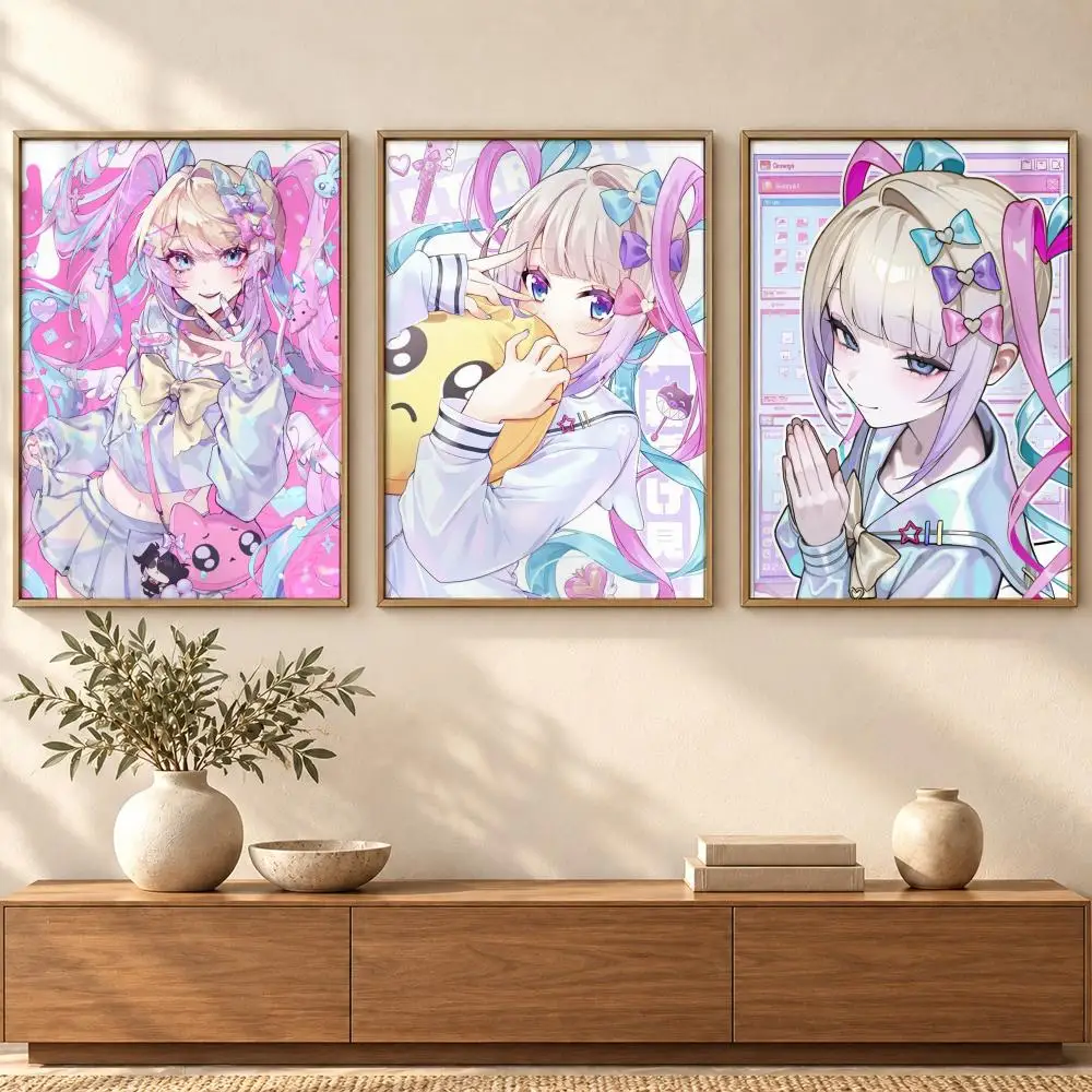 Game N-Needy Streamer OverloadS Poster Art  Self-Adhesive No Glue Residue Wall Sticker for Home Office Nursery