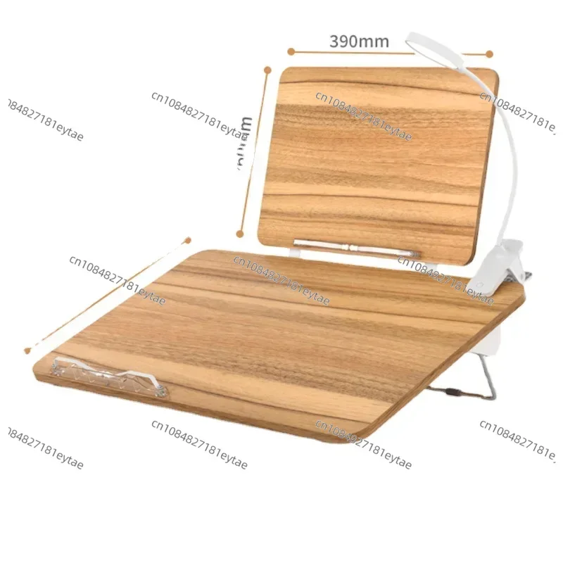 Adjustable Solid Wood Reading Rack, Double Writing Board Bracket, Multi-Function Laptop Desk & Children's Bookshelf