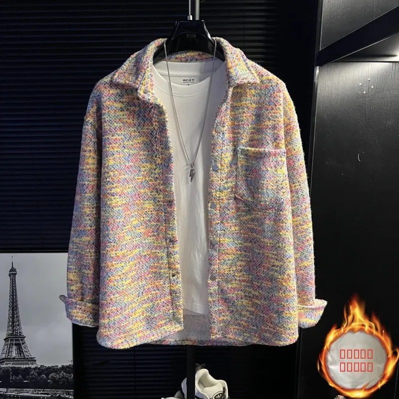 

Thiened Cotton Jaet Men's Winter Warm Coat Couple's Fce-Lined Stand Fit Jaet Youth Sle Polyester Fiber