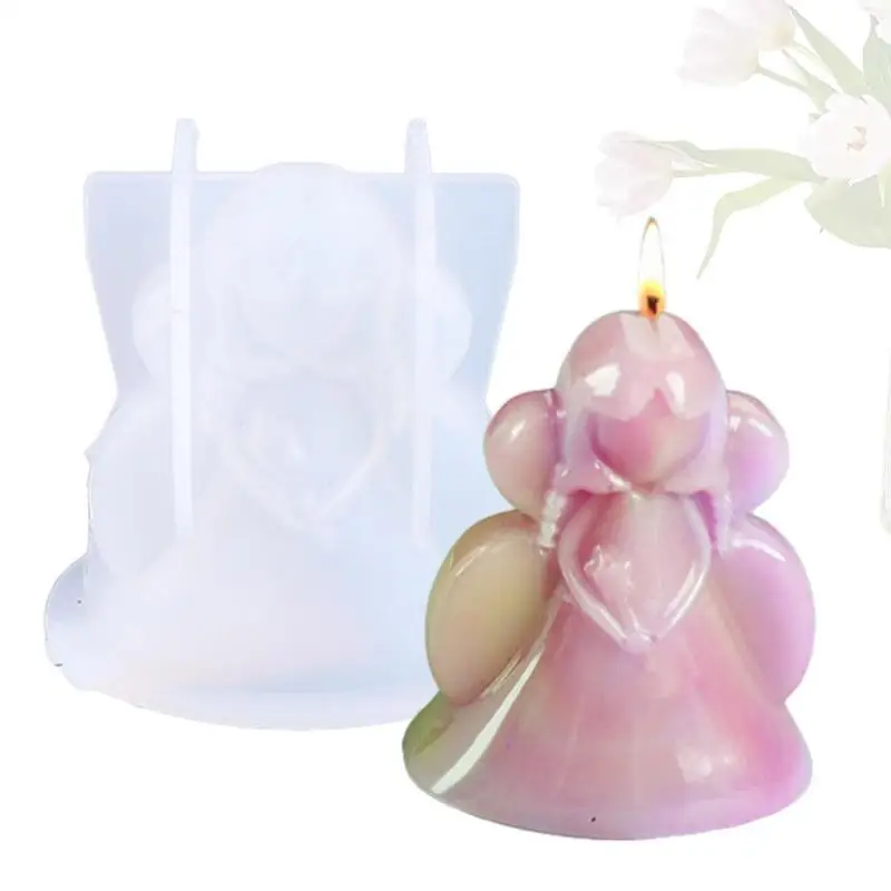 Creative Angel Silicone Candle Mould DIY Aromatic Candle Making Soap Resin Molds Christmas Gifts Crafts Supplies Home Decor