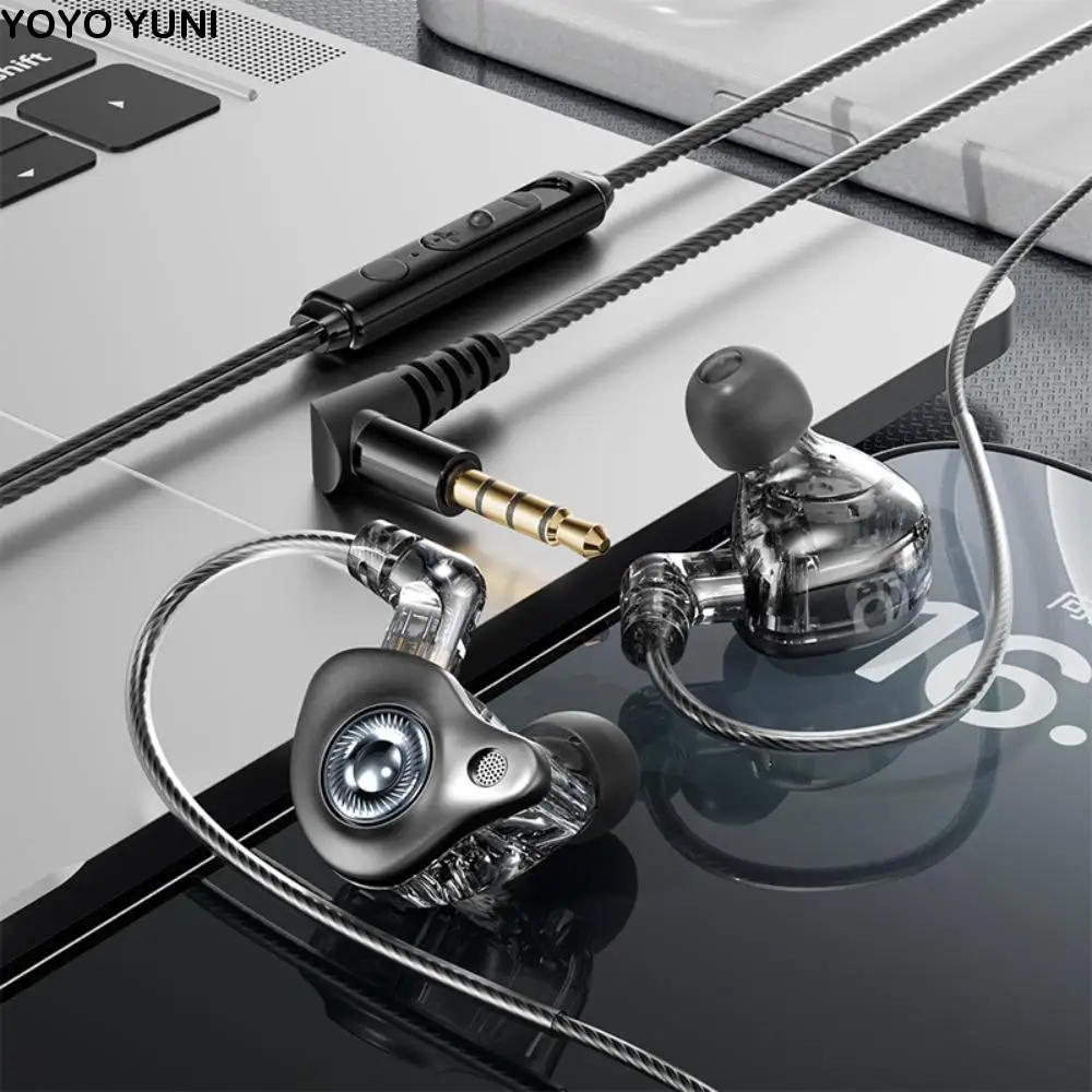 

3.5mm/Type C Pluggable Wired Earphone HiFi Stereo with Mic in Ear Earphones Noise Cancelling Surround Bass Wired Headset Running