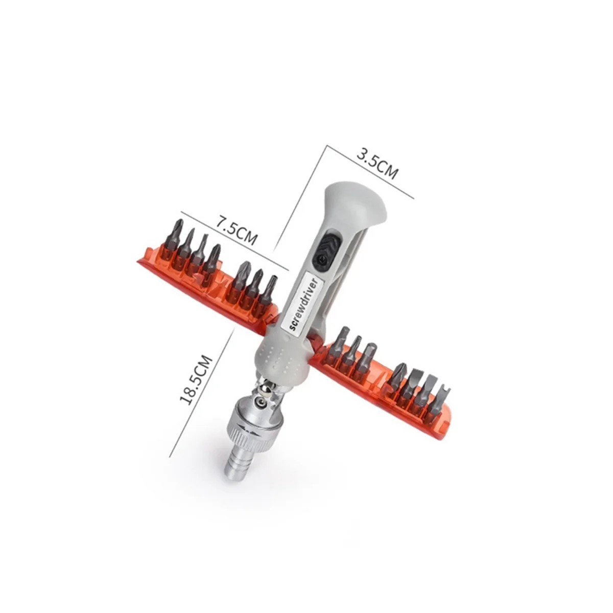 Multi Angle Bidirectional Ratchet Screwdriver Set, 15 em 1 Torx, Chave de fenda magnética, Chaves de fenda de precisão B