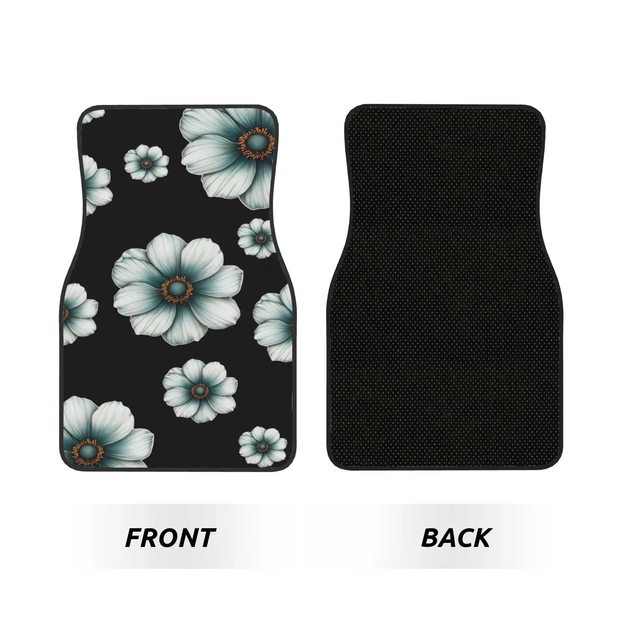 This Set Of 4 Car Floor Mats Features An Elegant Design With A Signature Fresh And Delicate Floral Pattern. They Are Perfectly P