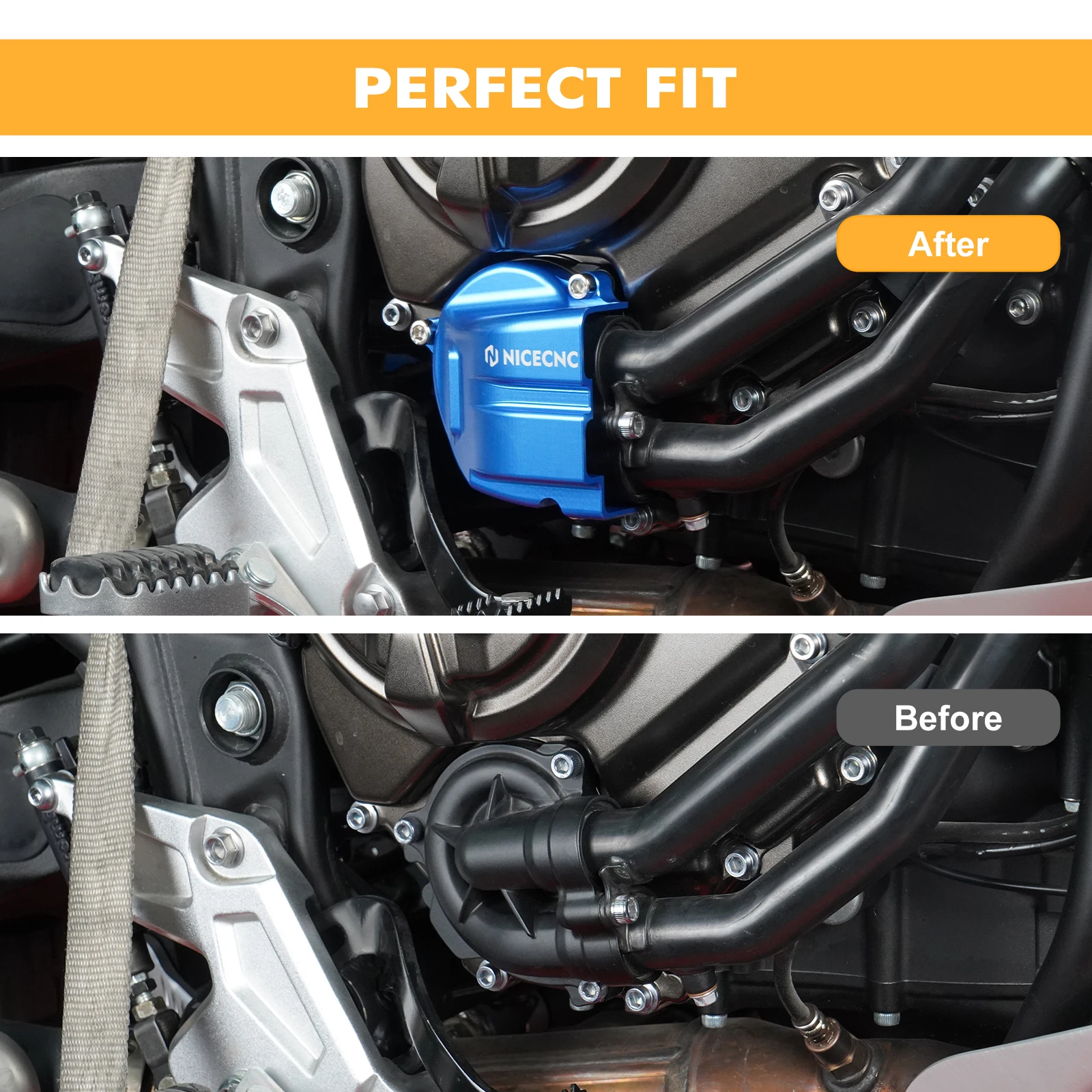 Für Yamaha Tenere 700 XTZ700 2019-2024 Motorkupplungsschutzabdeckung Wasserpumpenschutzabdeckung XSR700 2018-2023 MT 07 Rally Edition – Detail 10