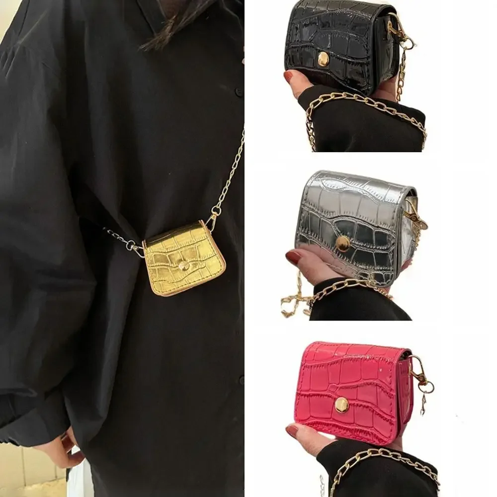 Cute Mini Crossbody Bags Simplicity Versatile Shoulder Bag PU Chain Handbag Women