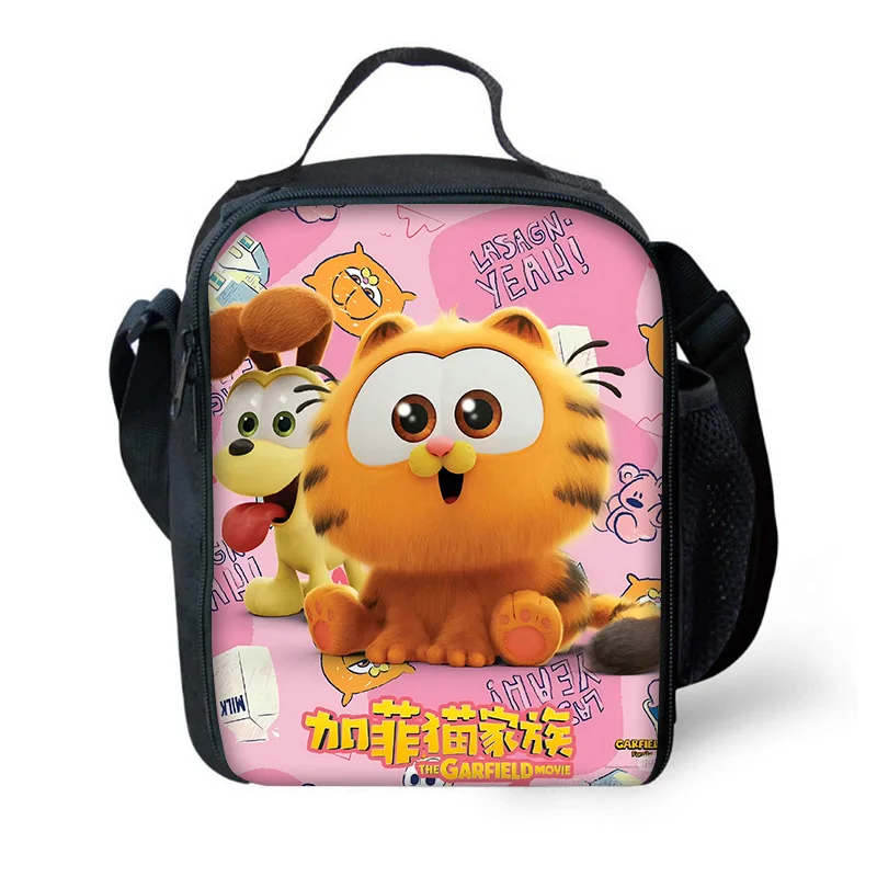 Cartoon Child Insulated Large Capacity Bag for Boy Girl G-Garfields-Cat Student Outdoor Picnic Resuable Thermal Cooler Lunch Box