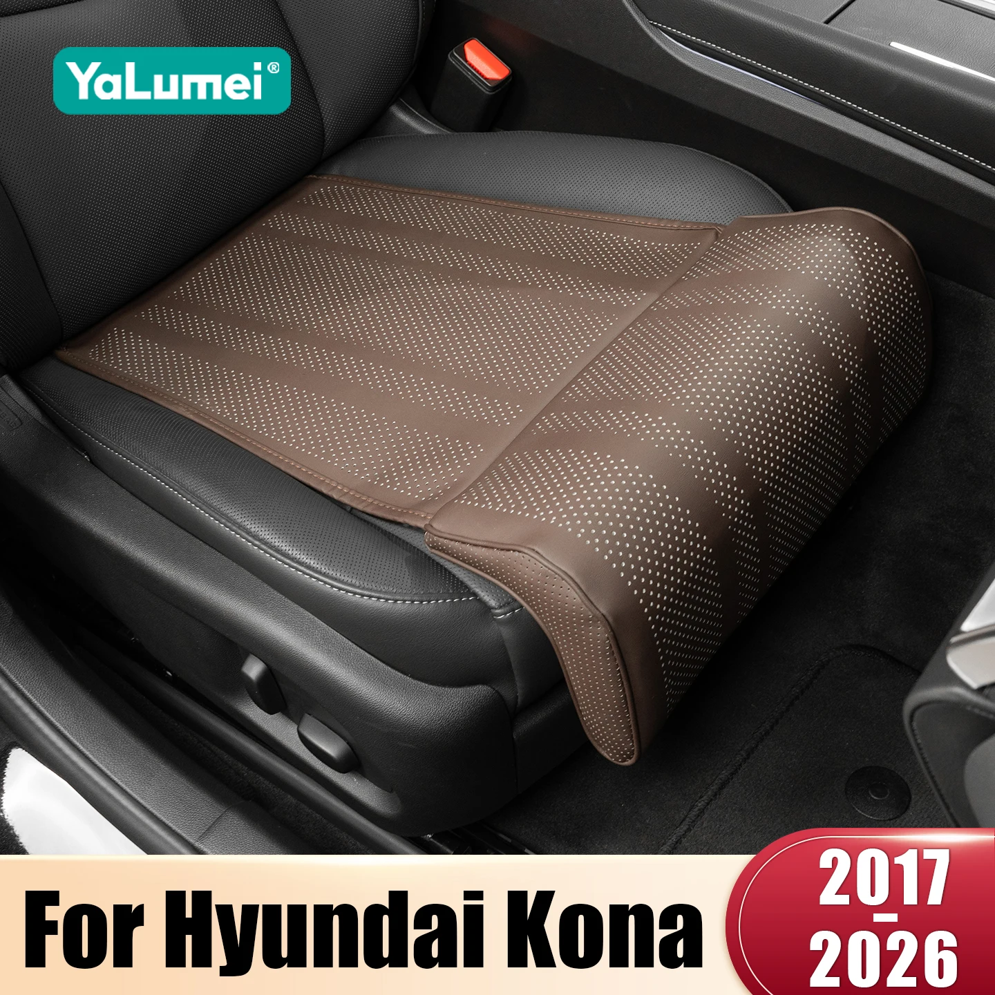 For Hyundai Kona 2017 2018 2019 2020 2021 2022 2023 2024 2025 2026 Car Seat Leg Support Extension Mat Cushion Pad Footrest Cover