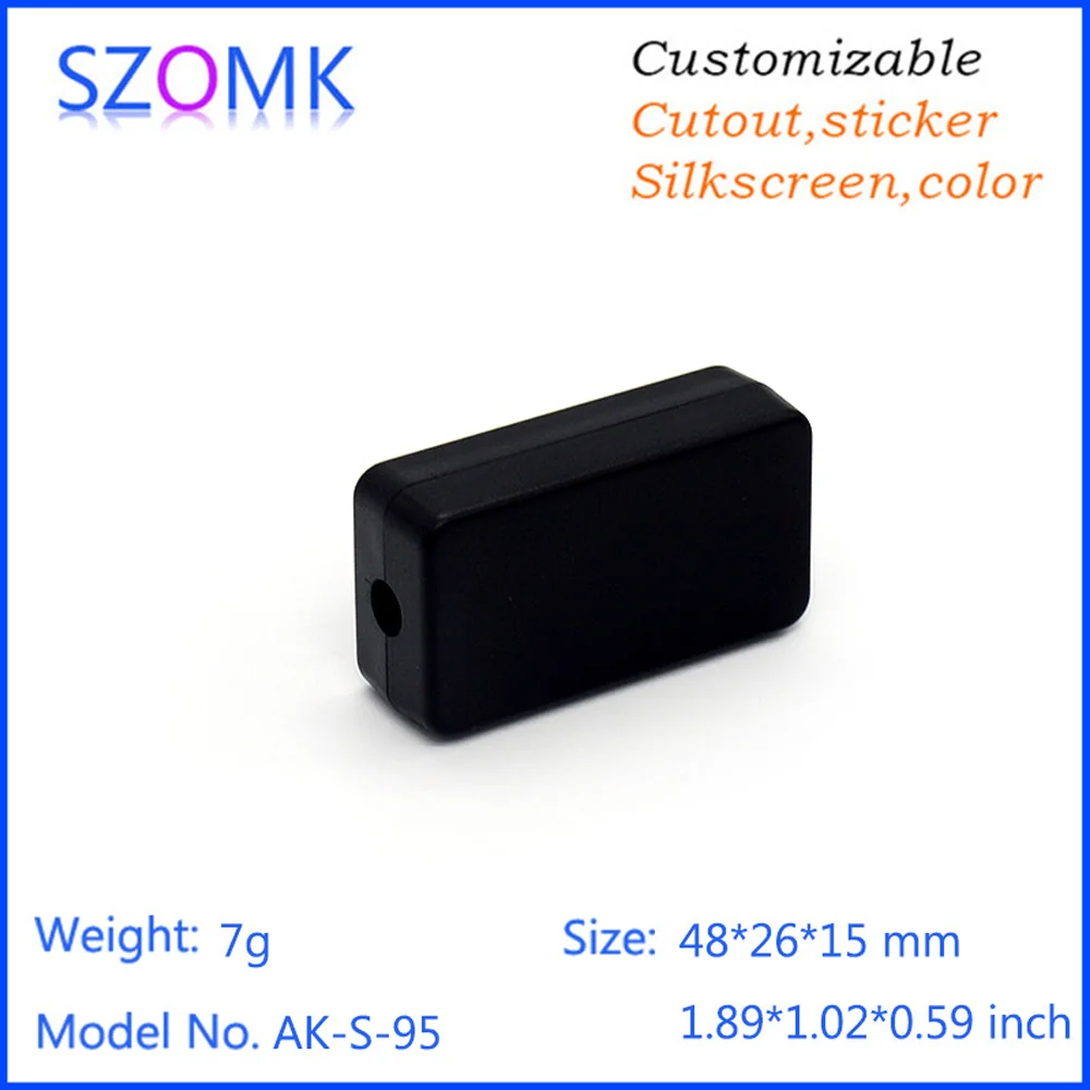 10PC 48*26*15 mm SZOMK Small abs plastic enclosure for PCB junction housing case customizable plastic device enclosure box10 pcs