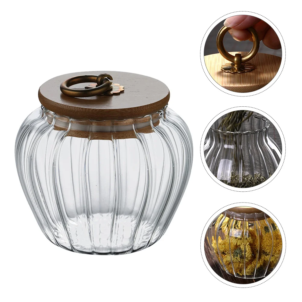 Food Glass Jar Household Coffee Airtight Container Cookies Storage Canister Seal