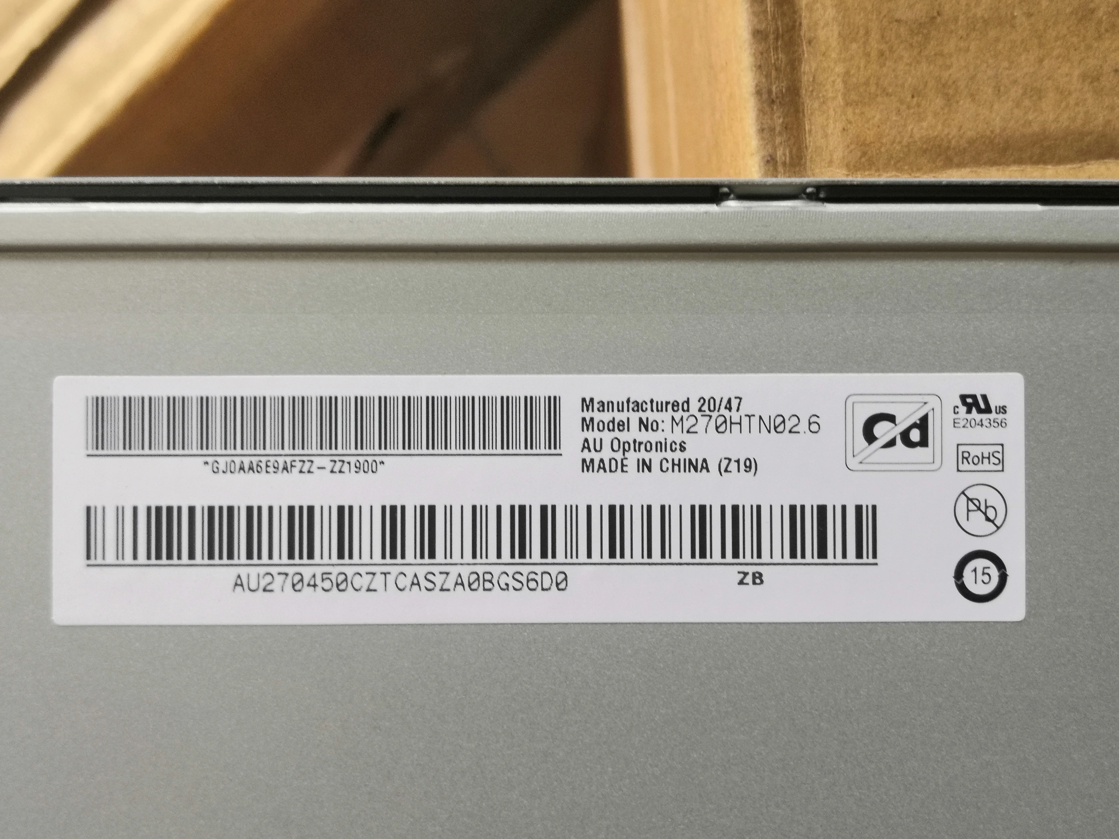 

Оригинальный 27-дюймовый ЖК-экран AUO M270HTN02.6 M270HTN02.0 M270HTN M270HTN02.6 M270HTN02.7 M270DTN01.8 M270HTN02.5