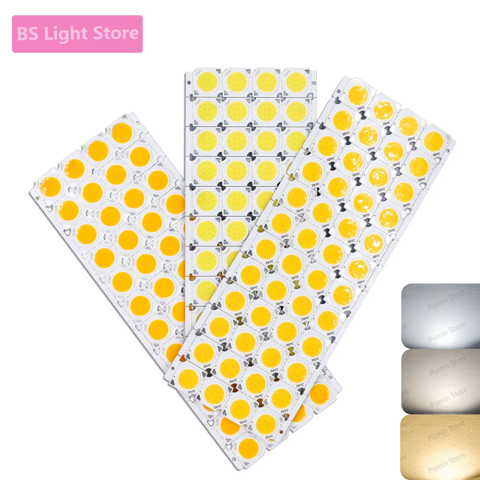 48pcs LED Bead COB 1313mm 3W 5W 7W 10W Warm White Neutral Cold White Aluminum For Home Tube Light Source Spotlight Accessories