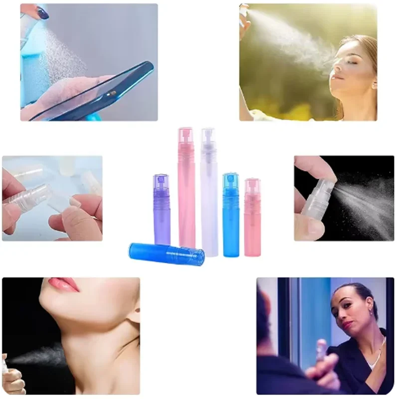 10Pcs 3ml/5ml/10ml Tragbare Nachfüllbare Probe Parfüm Kunststoff Flasche Reise Leere Spray Zerstäuber Kosmetische verpackung Container