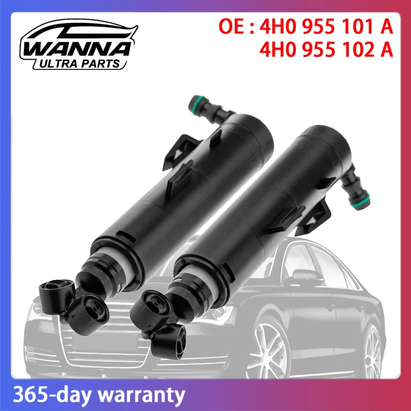 

OE 4H0955101A 4H0955102A 4H0955101 Left Right Headlight Washer Lift Cylinder Spray Nozzle Jet for Audi A8 D4 2010 2011 2012 2014