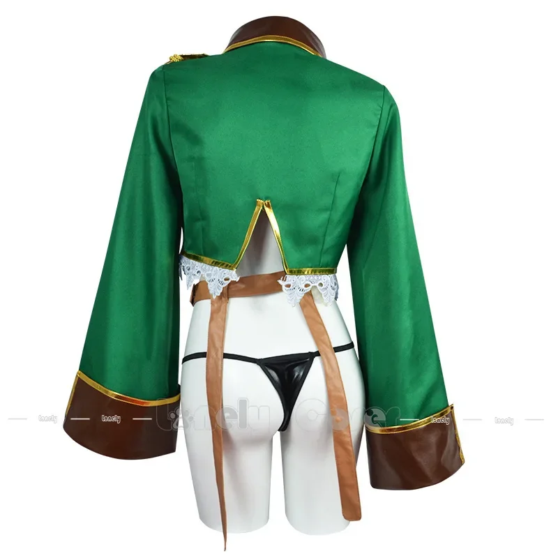 Araga Kiwi Cosplay Costume Anime Gushing Over Magical Girls Wig Leopard Military Uniform Hat Shoes Enormeeta Halloween Girls