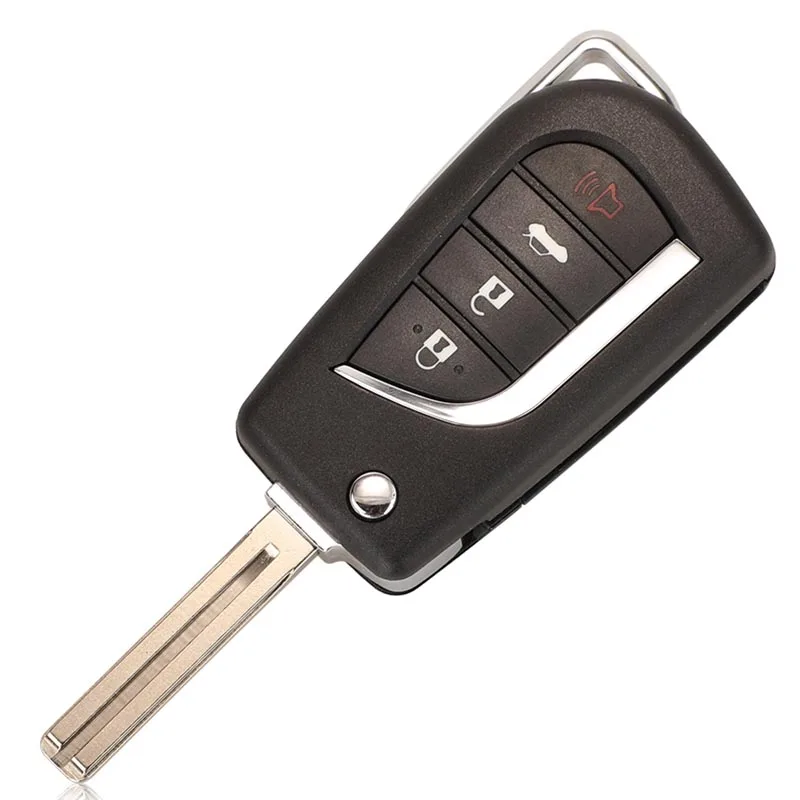 Fit CR1620 Holder Flip Remote Car Key Shell for Toyota Levin Camry Reiz Highlander Corolla RAV4 Fob Case VA2 Toy48 Toy43 2/3/4BT