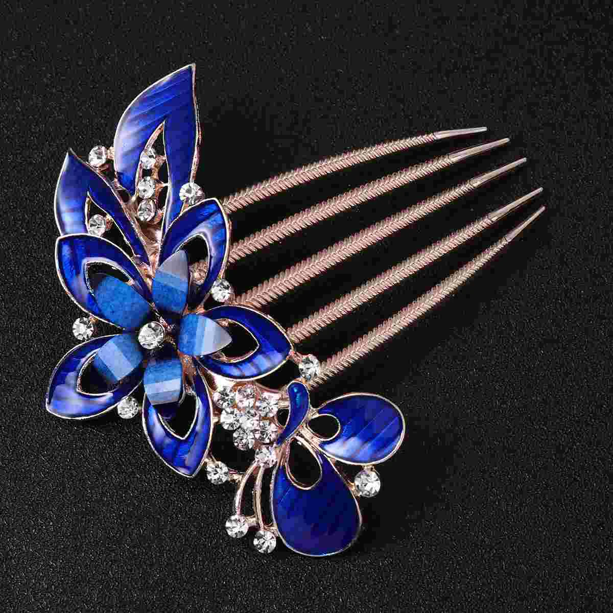 Fashion Headwear Hair Ornament Wedding Accessories Comb Bride Headdress Costume Women's Flower Earrings