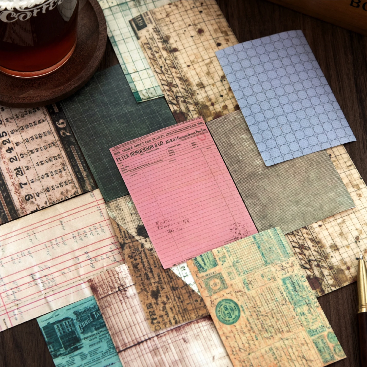 

Набор наклеек JIAMEI, 48 листов/книга, серия «Старые учетные записи», креативные ретро-эстетичные стикеры васи для скрапбукинга и декоративного оформления