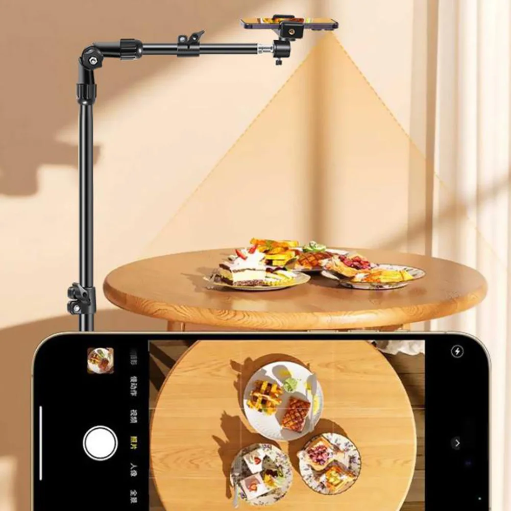 

Horizontal Overhead Tripod Adjustable Cell Phone Tripod Stand for Recording/Watching/Vlog