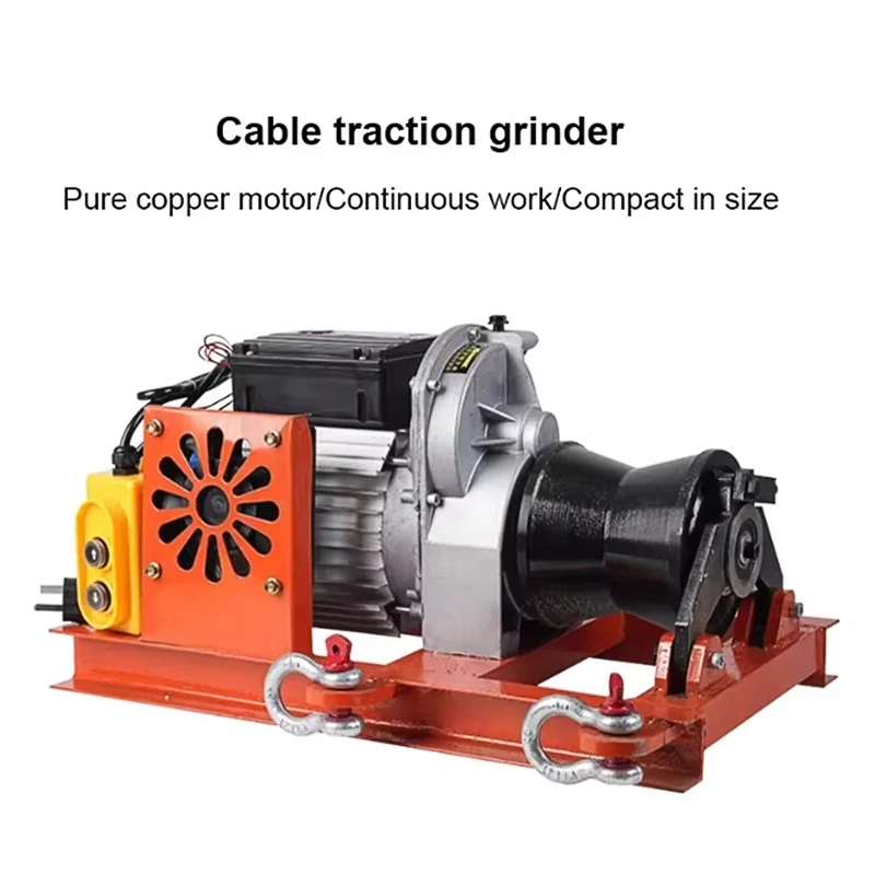 JH Automatic Cable Traction Machine 220V Electric Portable Cable Grinder Tractor Milling Machine Winch Pull Pulling Device