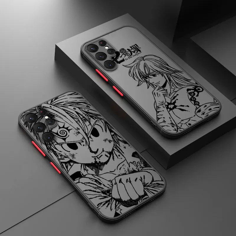 The Seven Deadly Sins Cool For Samsung Galaxy S24 S23 S22 S21 S20 Ultra Plus FE Note 20 5G Frosted Translucent Phone Case