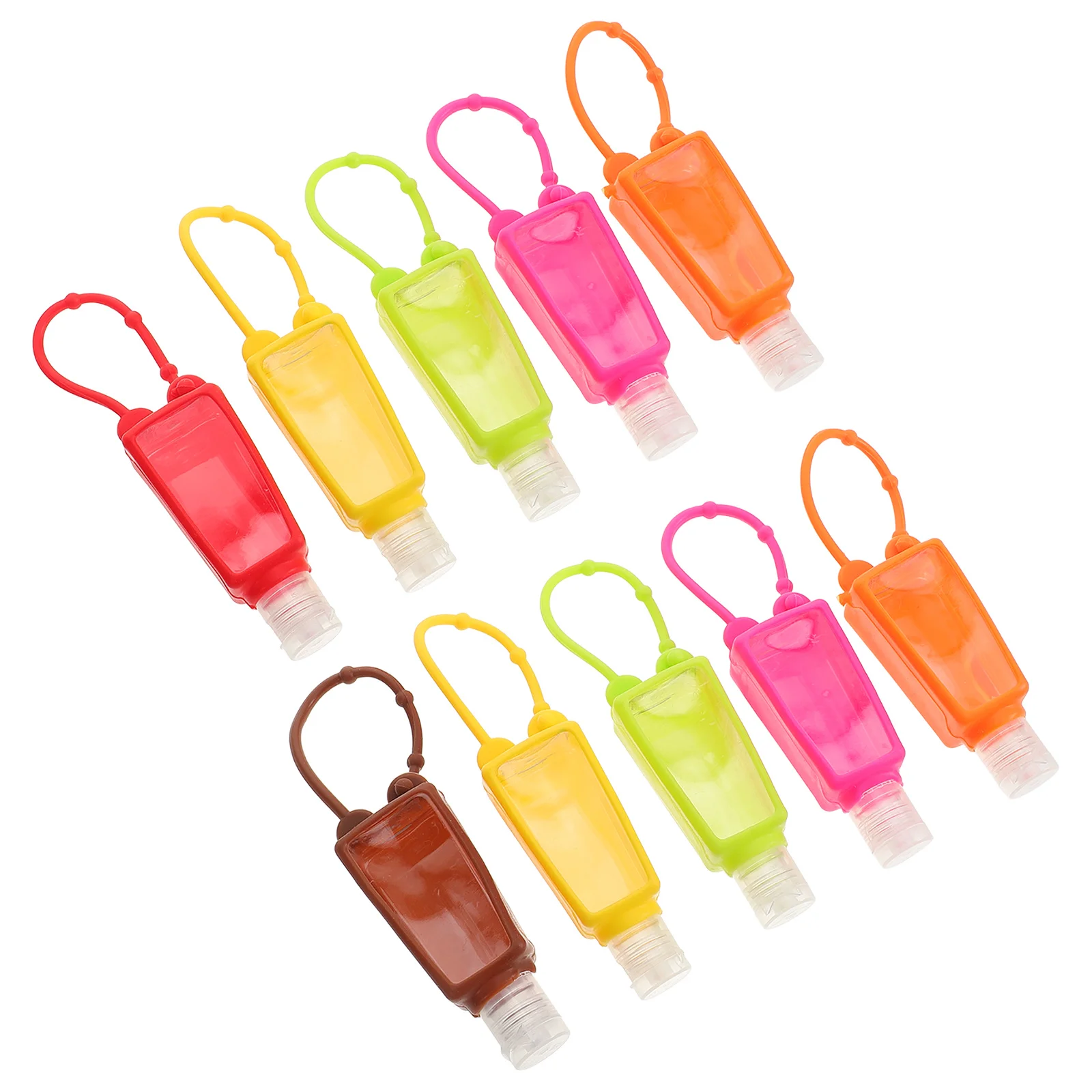 

10Pcs Silicone Hand Bottle Case Soft Flexible Travel Bottle Holder Portable Liquid Soap Container Cover Protective Hand Holder