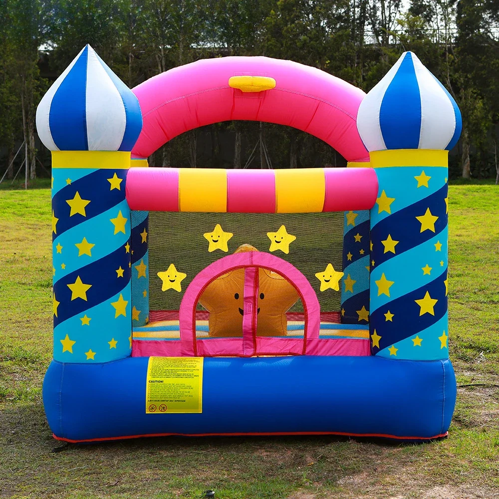 Trampolín inflable con tobogán de castillo para niños